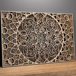 Alternative view of 3D-mandala bloemen