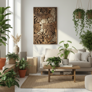 Arte Mural de Monstera