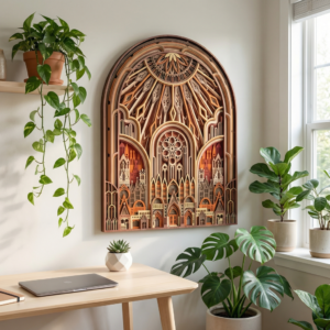 Gothic Cathedral Mandala 3D